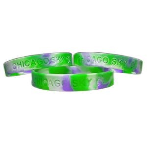 Debossed and swirled Silicone Bracelet