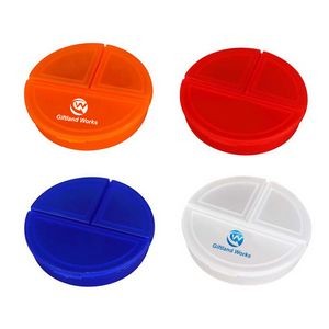 Round Shape Pill Case Three Compartments