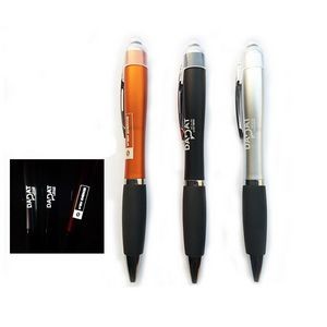 Personalized Light Up Ballpoint Pen With Stylus