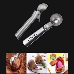 Stainless Steel Ice Cream Scoop w/Easy Trigger