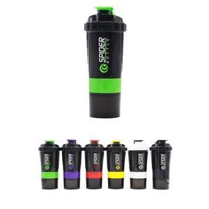 Sports Protein Shaker Cup w/3 Compartments