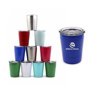 8.5 Oz. Stainless Steel Double-Wall Vacuum Insulated Cup w/Lid