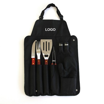 BBQ Grilling Tools Set with Apron