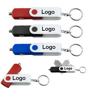 Swivel Car Charger Keychain
