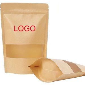 Kraft Paper With Window Ziplock Bag