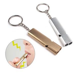 Aluminum Alloy Dual-frequency Survival Whistle Keychain