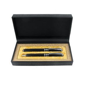 2 Pen Set In Gift Case w/Gold Lining