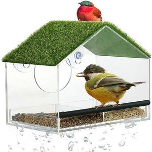 Acrylic Window Bird House Feeder