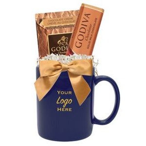 Godiva Cocoa & Chocolate Gift Mug (Blue)