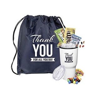 Thank You Set - Stainless Candy Tumbler with Drawstring Bag