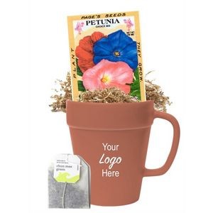 Flower Pot Mug with Tea & Flower Seeds