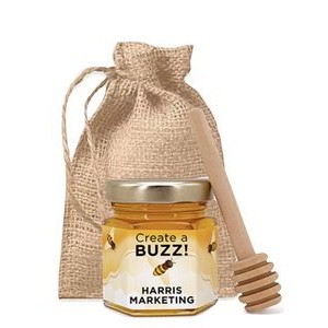 Branded Honey Jar with Dipper