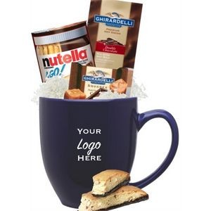 Cocoa and Chocolate Gift Mug (Navy Blue)