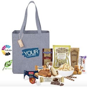Cotton Recycled Tote with Snacks