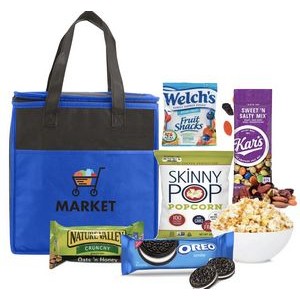 Insulated Shopping Tote with Snacks