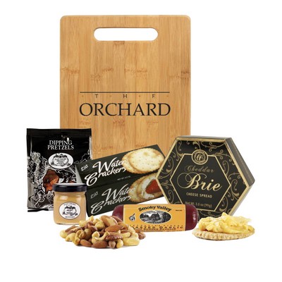 Cutting Board with Cheese, Crackers & Meat