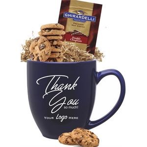 Ghirardelli Cocoa & Cookie Gift Mug (Navy Blue)