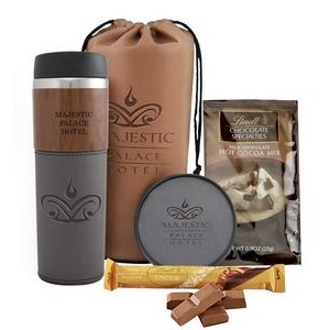 Tumbler & Coaster Gift Set with Lindt