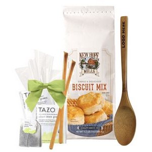 Biscuits with Tea and Branded Spoon