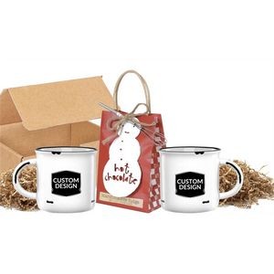 Set of Camper Mugs with Cocoa Kit Boxed