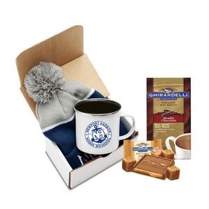 Knit Hat, & Enamel Mug with Cocoa and Chocolate Mailer