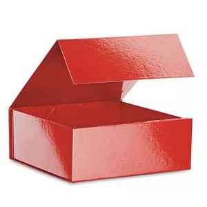 Red Gloss Magnetic Box 8x8x3 1/8"