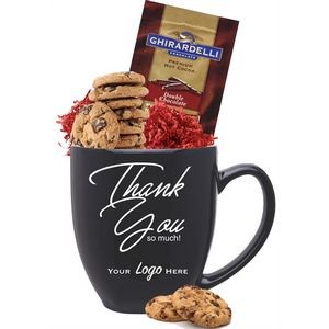 Ghirardelli Cocoa & Cookie Gift Mug (Black)
