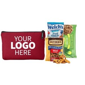 Cotton Zipper Pouch with Snacks