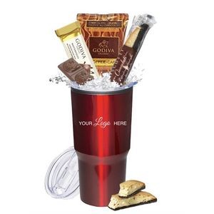 Holiday Red Godiva Coffee & Chocolate Gift Tumbler