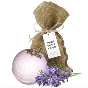 Lavender Bath Bomb In Jute Bag