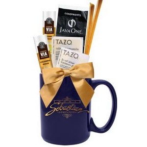 Coffee,Tea, Sugar, Honey Gift Mug (Navy Blue)