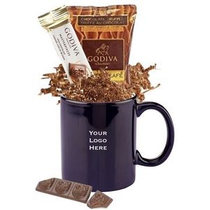 Godiva Cocoa & Godiva Chocolate Gift Mug (Black)