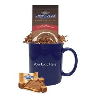Ghirardelli Cocoa & Chocolate Gift Mug (Navy Blue)