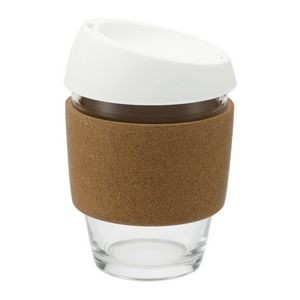 Glass Cup with Cork Band & Lid