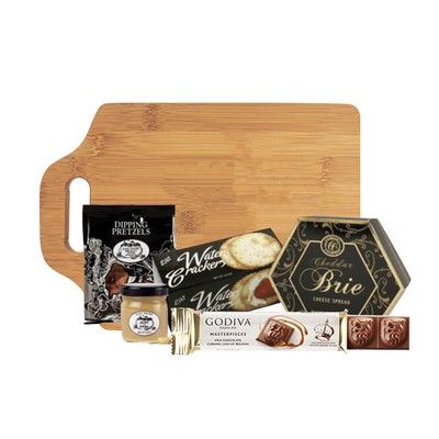 Cutting Board with Cheese & Crackers and More