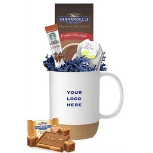 Cork & Ceramic Mug with Cocoa, Coffee and Tea