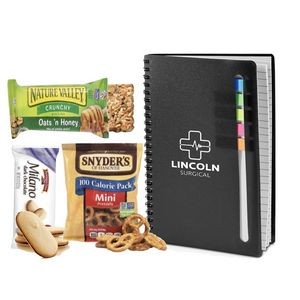 Spiral Notebook with Snacks