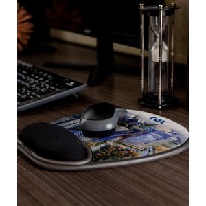 Eco-Rest™ Soft Surface 4-color Mouse Pad w/Wrist Rest