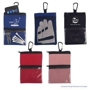 Golf Accessory Pouch with Carabiner