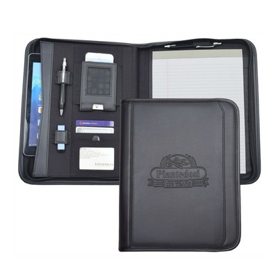 Tablet Letter Sized Padfolio with Zippered Closure