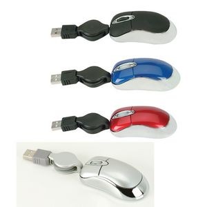 Mouse w/Retractable Cord