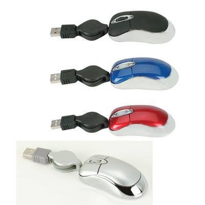 Mouse w/Retractable Cord