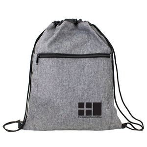 Crosshatched Drawstring Backpack