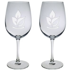 19.5 Oz. Set of Two Afficianado Stemmed Wine Glasses