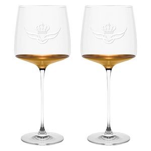 Set of 2 - 20K Gold Dipped Wine Glass (16 oz.)