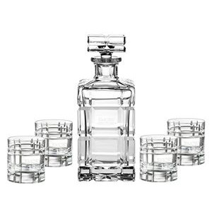 Westgate Pilastro Crystal Decanter Set with Four Glasses