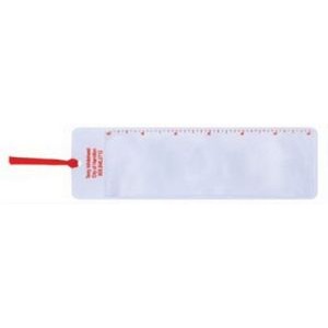 Plastic Ruler Magnifier w/Ribbon (7.3"x2.5")