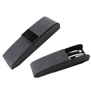 Double Leatherette Case w/Magnetic Flap