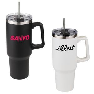 Sequoia 40oz Double-Walled Stainless Travel Mug with Straw