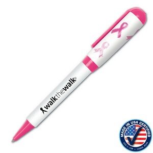 USA Pink Ribbon Designer Jumbo Twist Pen